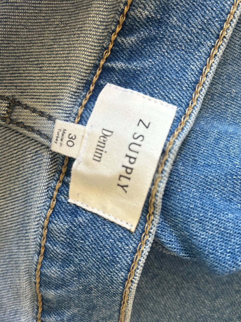 Z Supply High Rise Wide Leg Jeans Light Wash Denim Size 30 - Picture 5 of 6